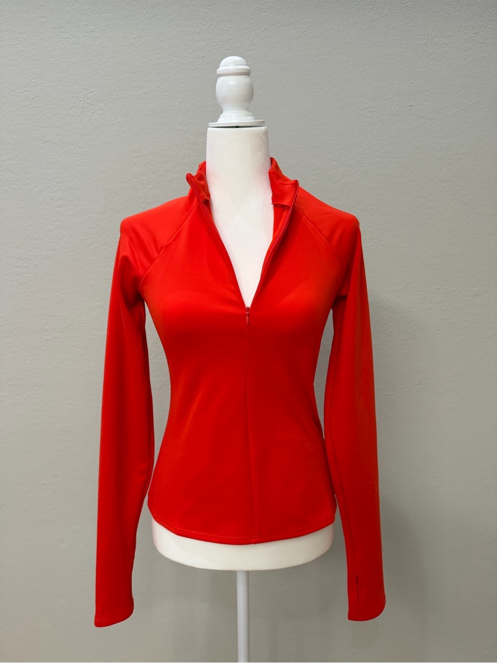 ALO Yoga Airlift Winter Warm 1/4 Zip Long Sleeve Bright Red Size S NWOT
